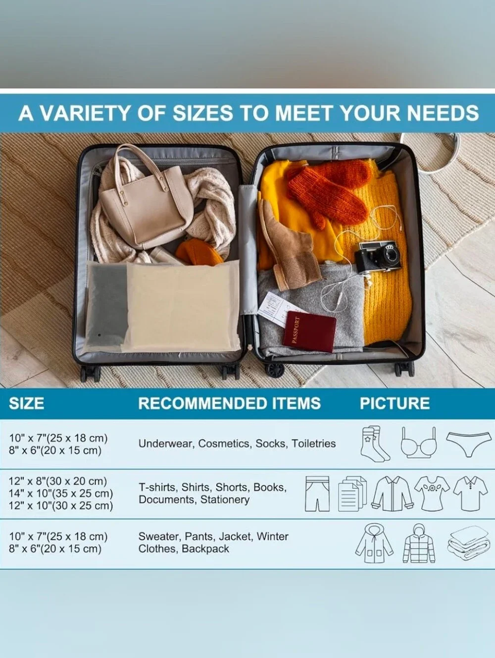 (100 Frost 6x8)Frost Reusable Zip Storage Bags